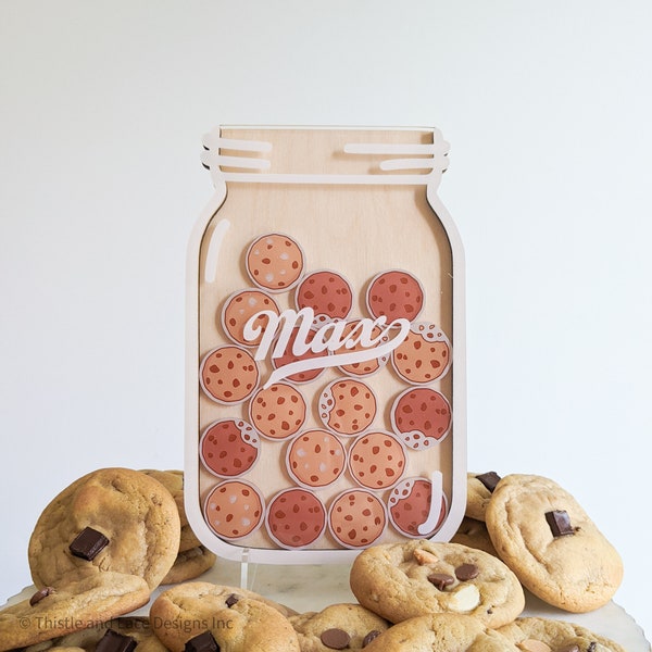 Cookie jar beloning pot tokens, gepersonaliseerde beloning pot, beloningssysteem, beloning tokens, beloning grafiek, cadeau voor kinderen, klasse beloning pot