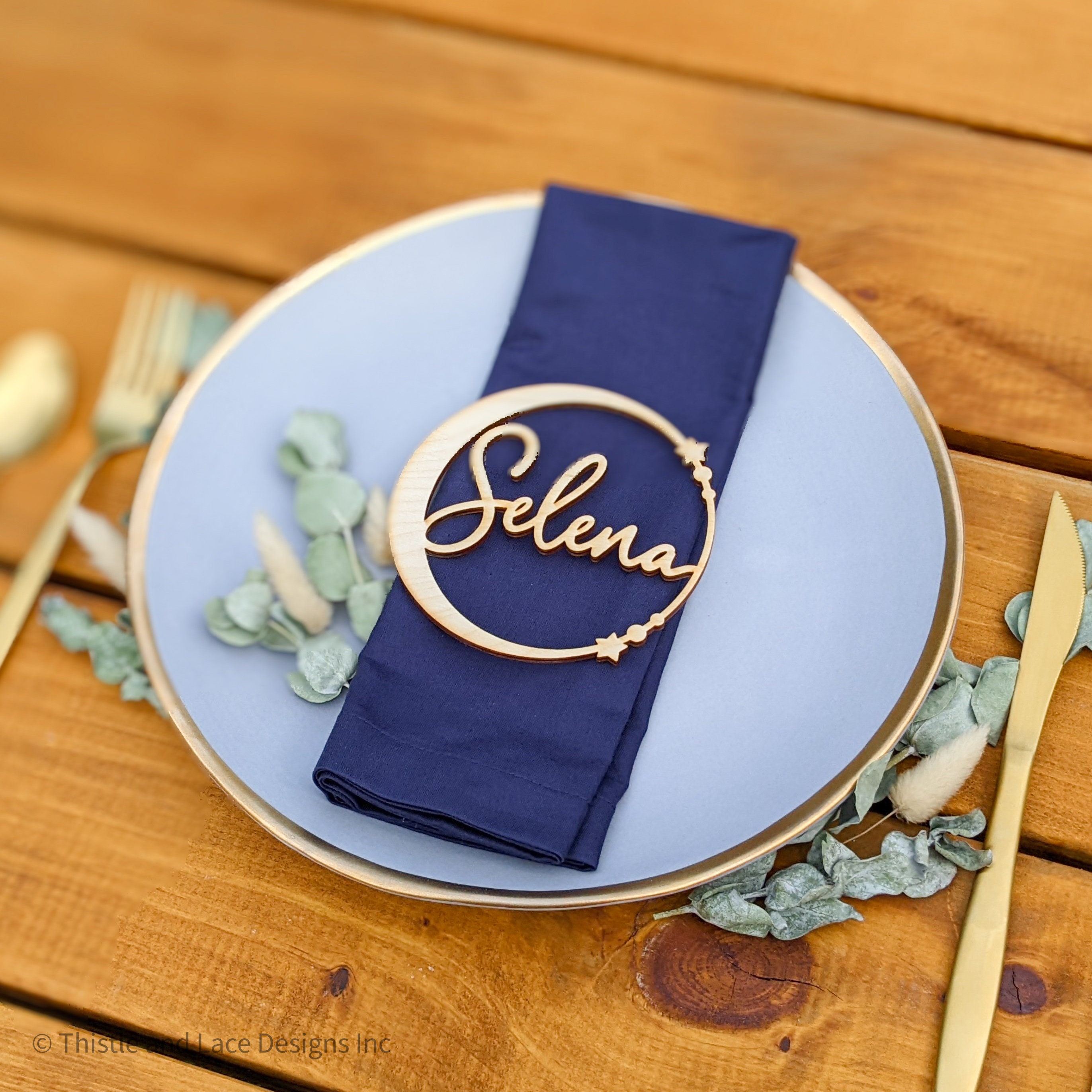 Celestial Wedding Place Cards Laser Cut Names Escort Cards Etsy
