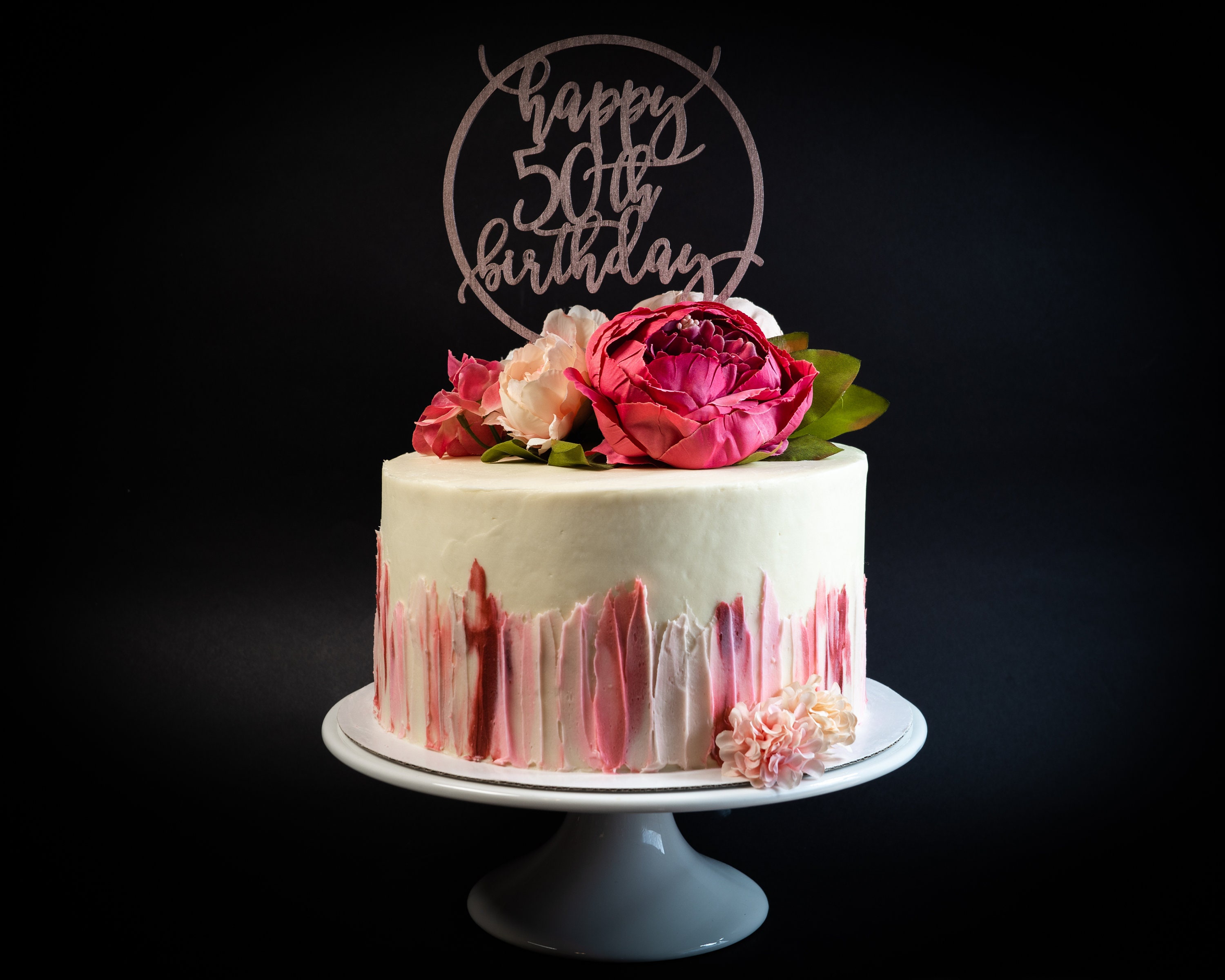 Bolo feminino delicado  Cake decorating, 50th birthday cake, Cake