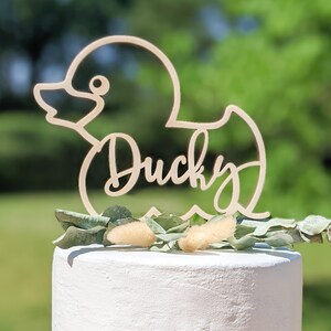 Duck cake topper, Rubber Ducky cake topper, Kid's cake toppers, First Birthday Cake Topper, Personalised birthday cake topper image 7