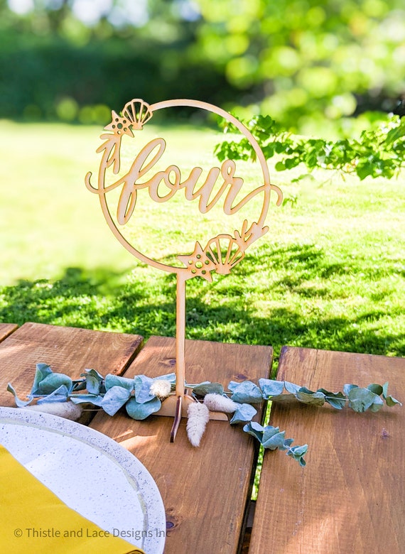 Beach-themed Wedding Table Numbers, Tropical Centerpieces, Wedding Table  Numbers, Beach Wedding Decor, Wedding Centerpieces 