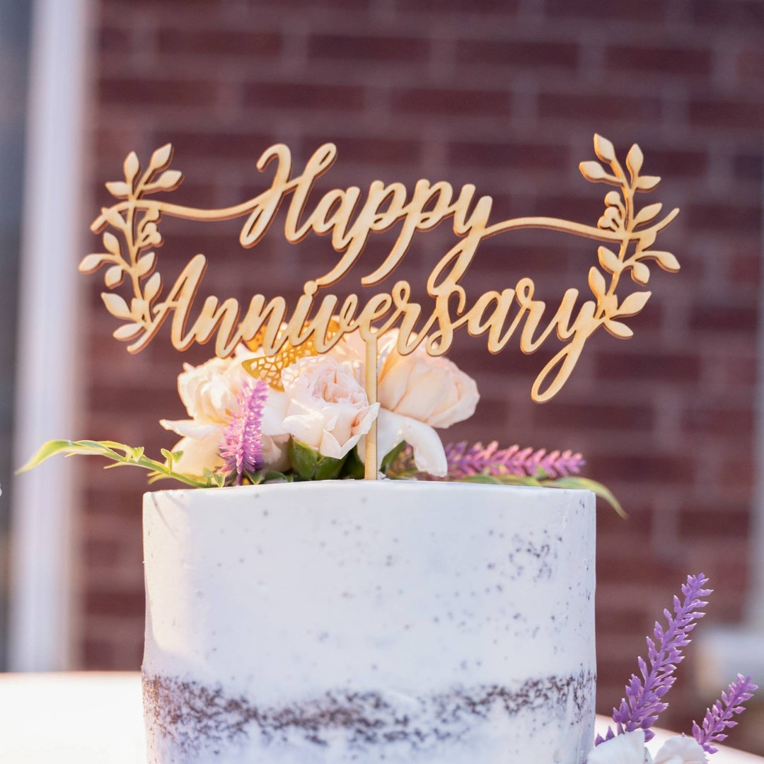 Happy Anniversary Cake Topper 50th Anniversary Cake Topper - Etsy