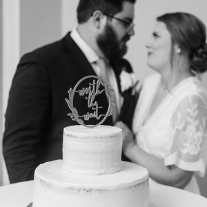 Worth the wait wedding cake topper, Love Cake Topper, Rustic wedding cake topper, Wooden cake topper, Boho wedding cake topper image 3