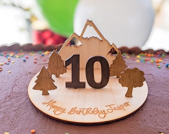 3D mountain cake topper, 3D cake topper, Adventure-themed birthday party, 1st birthday cake topper, Mountain birthday cake topper