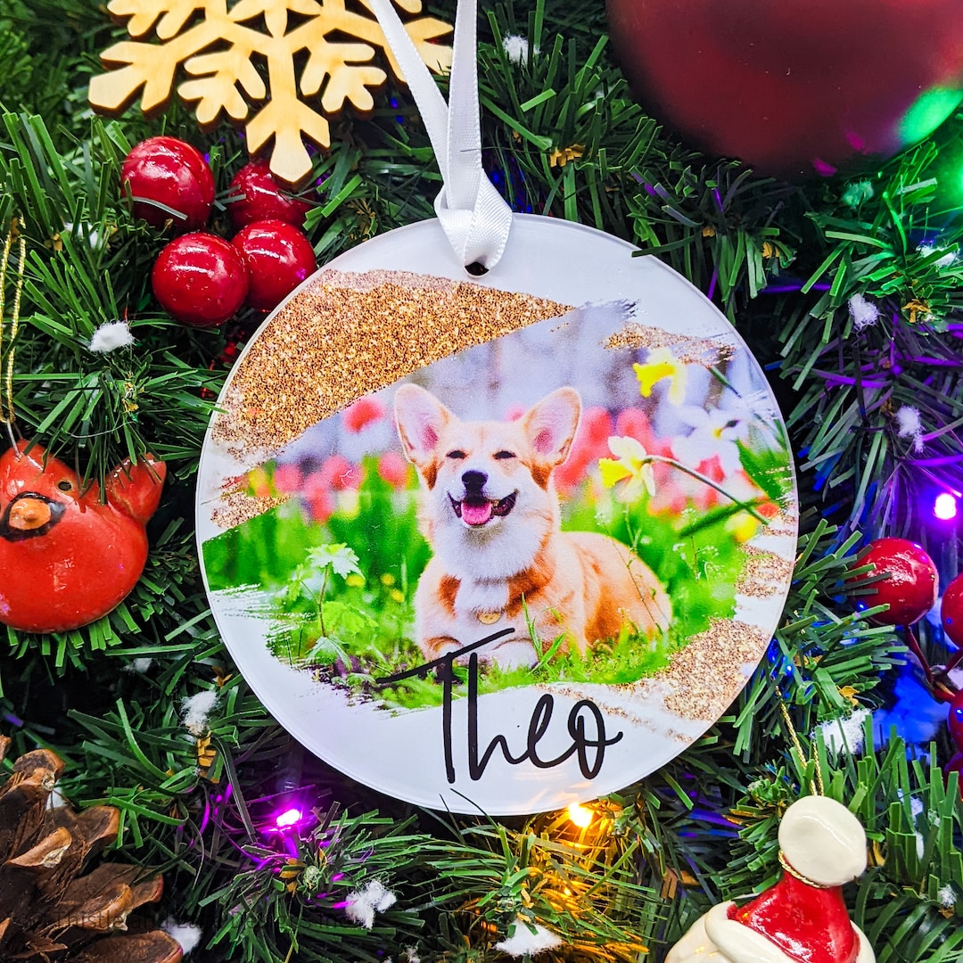 Personalized Dog Photo Ornament Custom Dog Ornament Dog Mom - Etsy