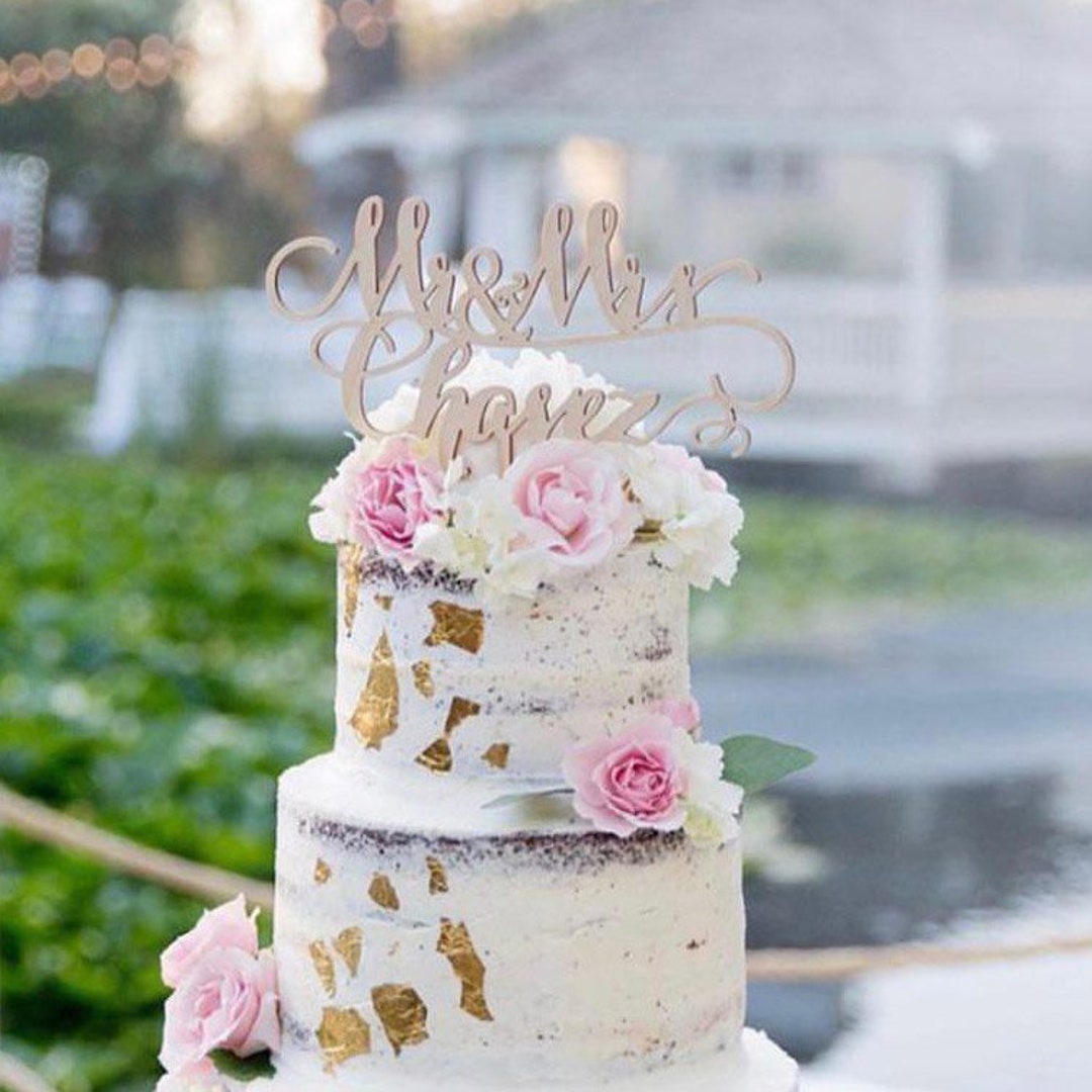 Custom Mr and Mrs Cake Topper Wedding Cake Toppers Cake - Etsy
