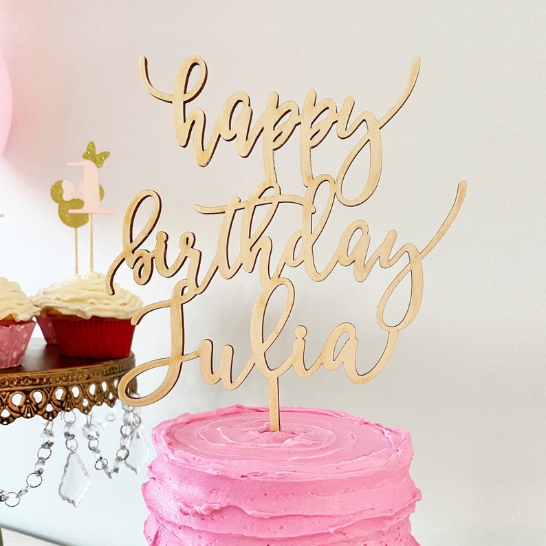 Personalised Birthday Cake Topper Name Cake Topper Custom Etsy