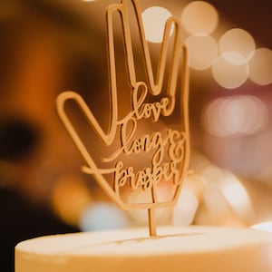 Love long and prosper cake topper, Cake topper, Wedding cake topper, Wedding decorations and decor image 5