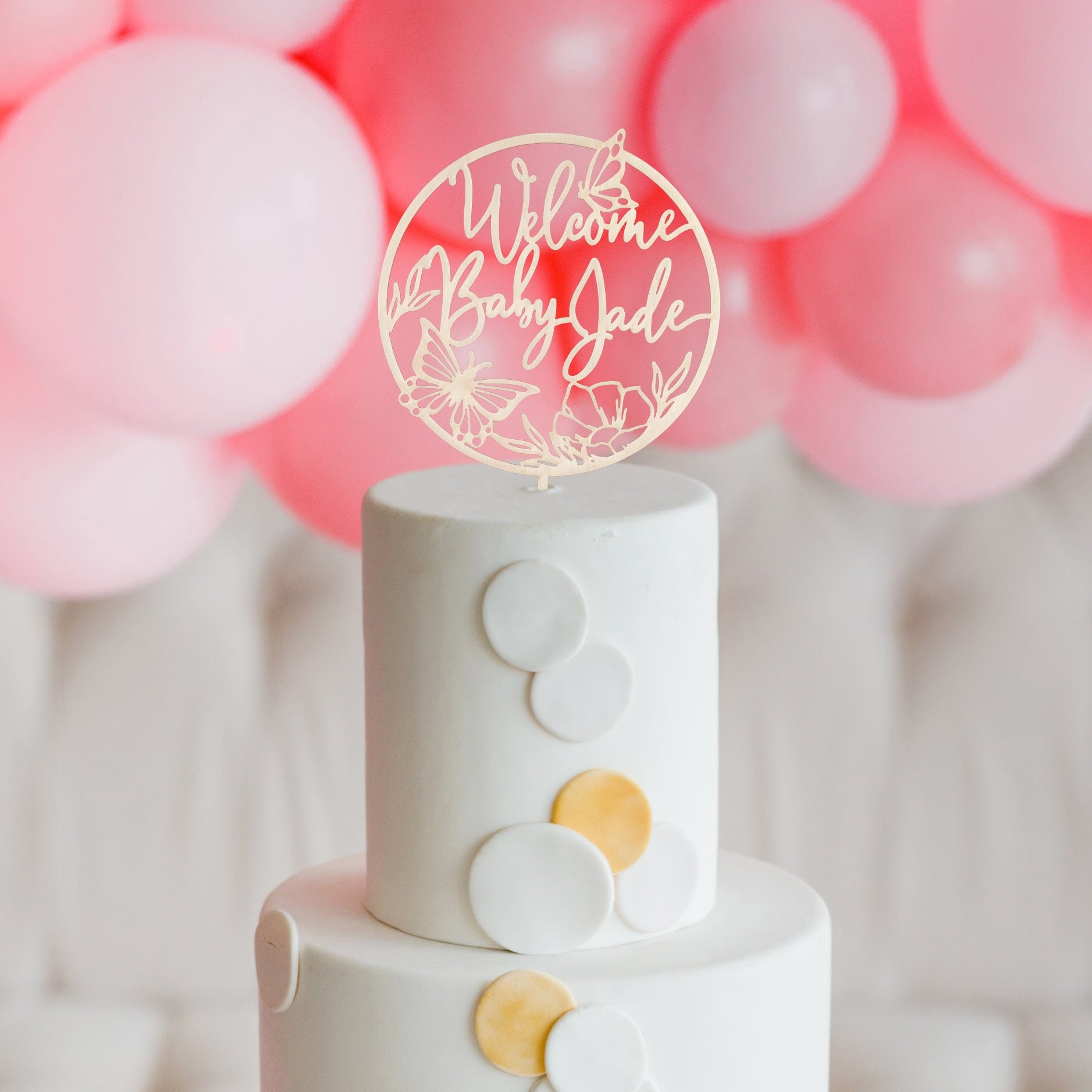 Welcome Baby Butterfly Cake Topper,Gender Reveal Baby Shower Party Cake Decor,Newbaby Hello Baby Party Decorations,Butterfly Theme Sign Welcome Baby Butterfly Cake Topper,Gender Reveal Baby Shower Party Cake Decor,Newbaby Hello Baby Party Decorations,Butterfly Theme Sign