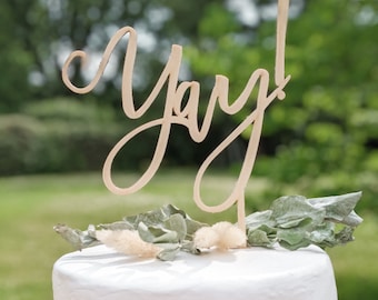 Yay Wedding Cake Topper, Gold Wedding Cake Topper, Bridal Shower Decor, Weddig Cake Toppers, Cake Topper Wedding, wedding topper