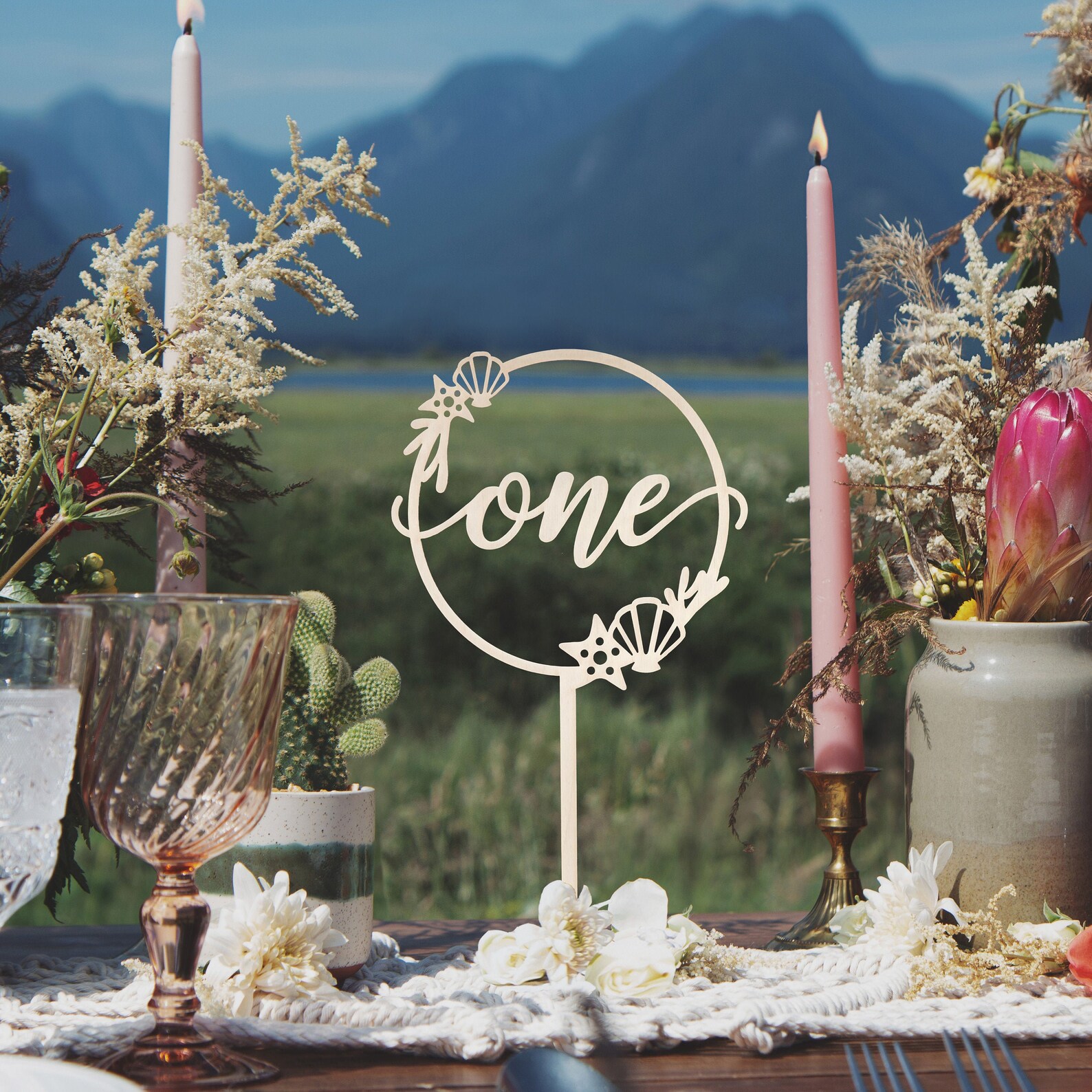 Beachthemed Wedding Table Numbers Tropical Centerpieces Etsy