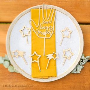 Love long and prosper cake topper, Cake topper, Wedding cake topper, Wedding decorations and decor image 2