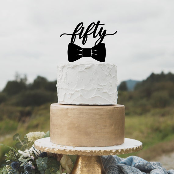 Birthday Cake Topper For Men 50th Birthday Cake Topper Happy Etsy