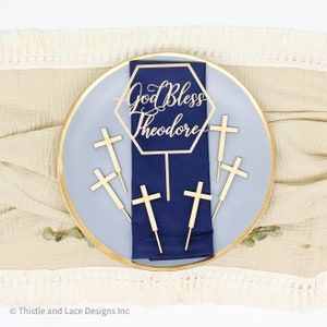 Baptism cake topper, God bless cake topper, Cake topper for Baptisms, First Communions, and Confirmations image 2