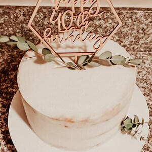 Happy birthday cake topper, 40th cake topper, Custom cake topper, 40th birthday cake topper, 40th anniversary, 40 cake topper image 5