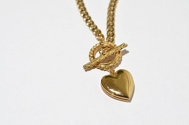 Gold Heart Locket Pendant Necklace Etsy New Zealand