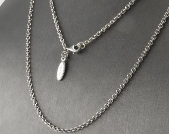 Vintage Pandora Sterling Silver 31 inch Rolo Necklace
