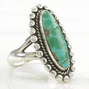 Vintage Sterling Silver Ring Turquoise  Size 5