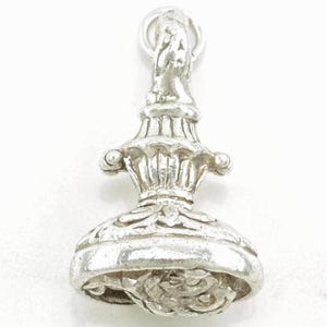 Vintage Victorian Style Wax Seal Sterling Silver Pendant