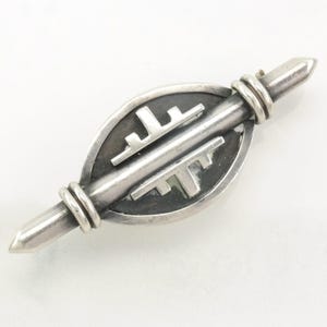 Vintage Sterling Silver Brooch Abstract