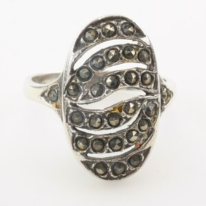 Vintage Native American Sterling Silver Hematite Ring - Etsy
