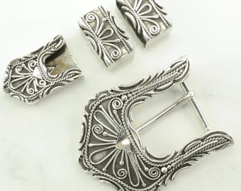 ネイティブ・アメリカン ベアクロー・ターコイズ・コーラル装飾アンティークバックル 超特大の熊爪 ターコイズ インディアンジュエリー バックル F