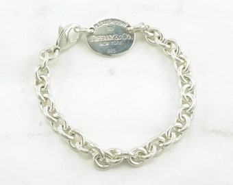 Tiffany & Co. Sterling Silver Link Bracelet Oval Link