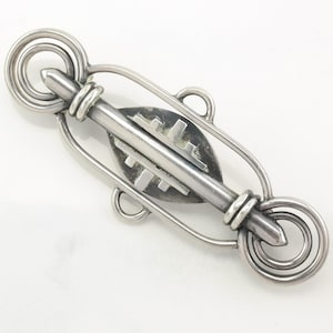 Vintage Abstract Sterling Silver Brooch