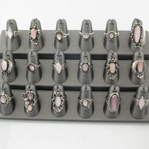 MOP Sterling Silver Pink Rings Size 7 Variety