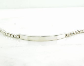 Tiffany & Co. Sterling Silver Link Bracelet Venetian, ID Bracelet