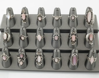 MOP Sterling Silver Pink Rings Size 7 Variety