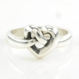 Retired James Avery Sterling Silver 925 Knotted Heart Statement Ring Lovers Heart Knot Ring Size 6 Etsy
