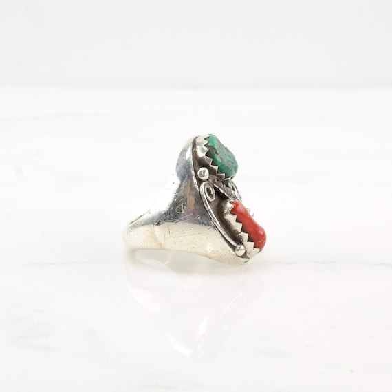 Silver Statement Ring: Native American Turquoise … - image 7