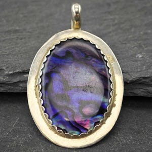 Vintage Shell Sterling Silver Pendant