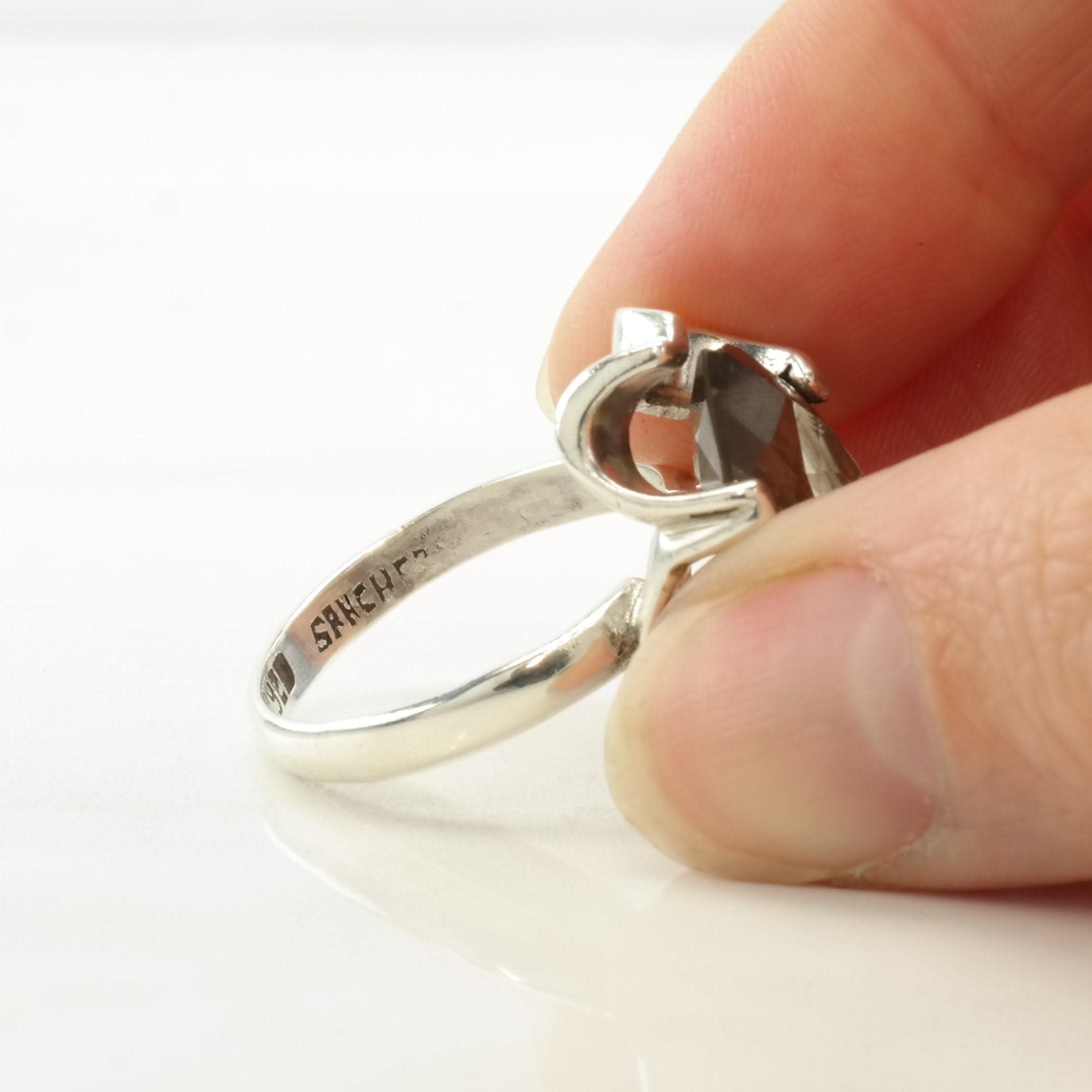 ヴィンテージ メキシカン シルバーリング クォーツ スターリング