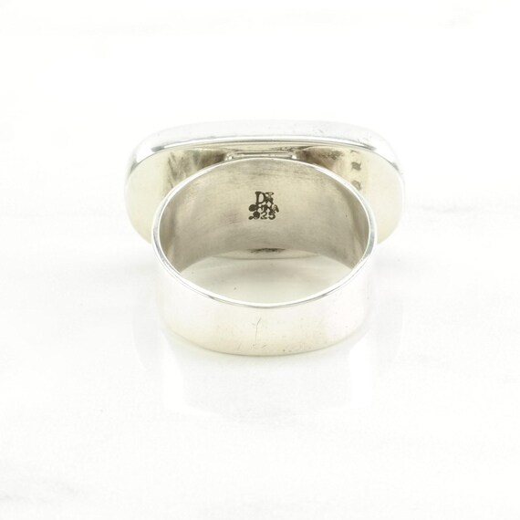 DTR Large Oval Red Agate Silver Ring - Sterling, … - image 3