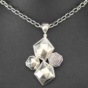 Lagos Abstract Cross Sterling Silver Necklace