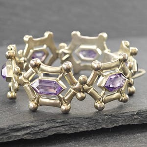 Taxco Amethyst Sterling Silver Bracelet