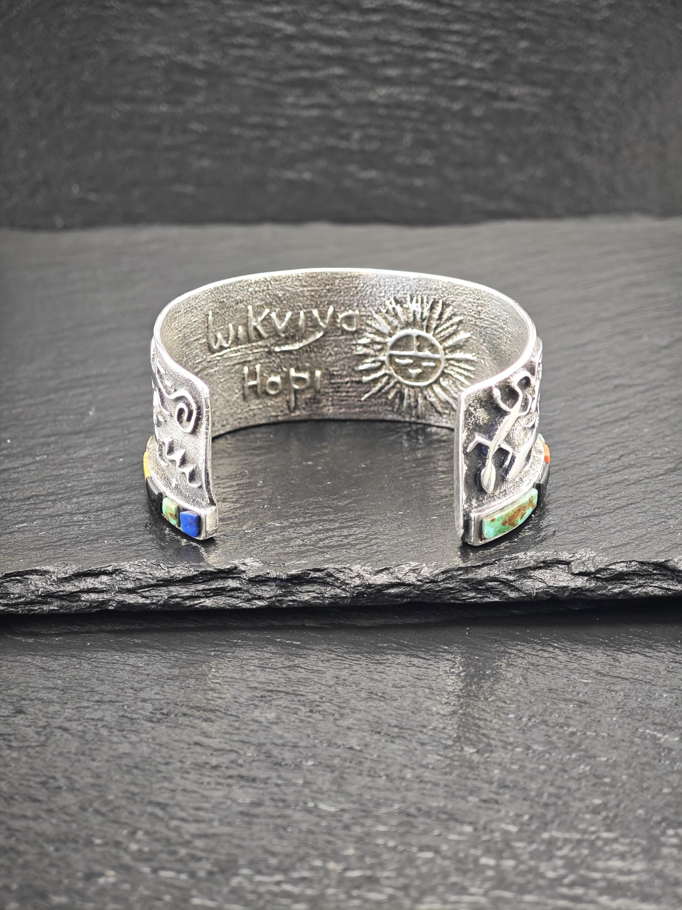 Hopi, Steve Larance, Native American Tufa Cast Inlay, Lizard