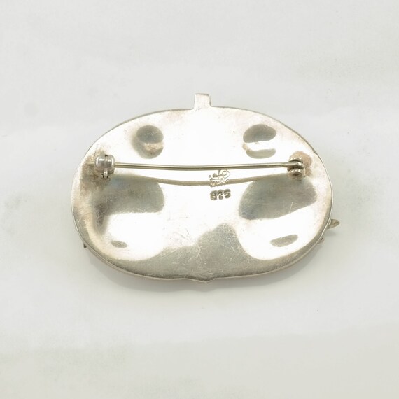 Broche Vintage Signée Élisabeth Riveiro - Style Abstraction Moderniste, Plaqué Argent