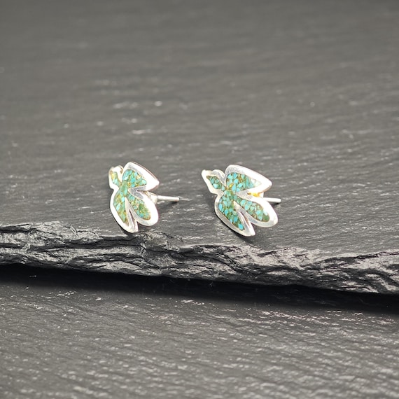 Native American Green Inlay, Turquoise Thunderbir… - image 7