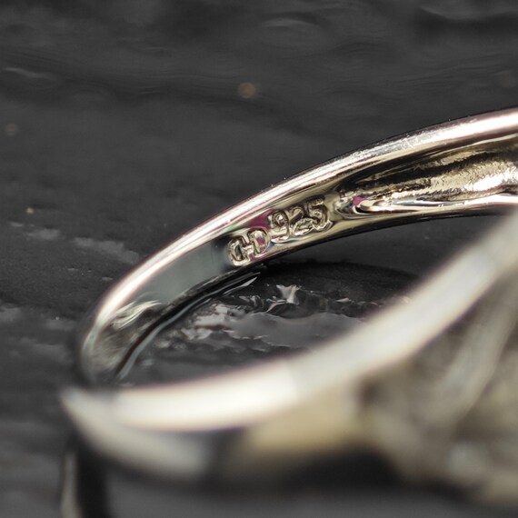 Sapphire Ruby Emerald Ring Sterling Silver Sz 6 3… - image 8