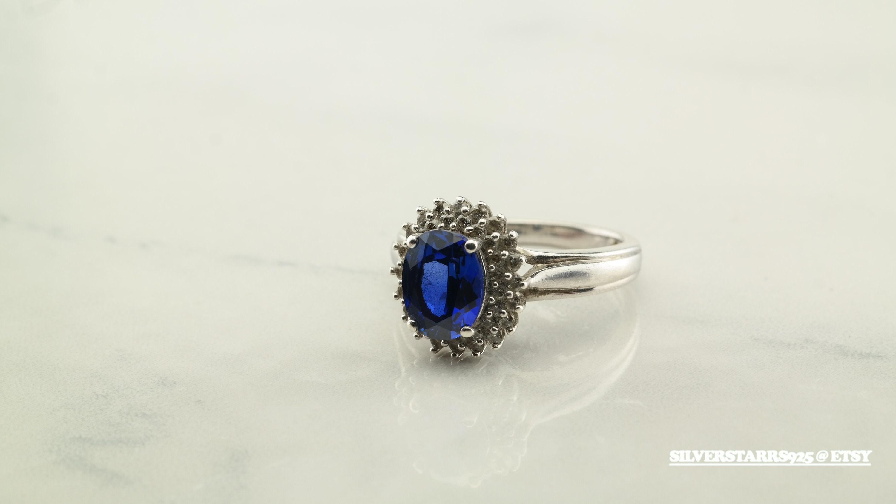 womens lab created blue sapphire sterling silver cocktail ring womens lab created blue sapphire sterling silver cocktail ring