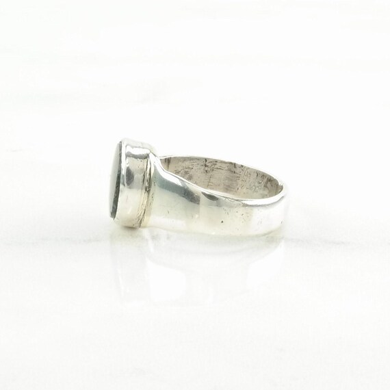 Sterling Silver Ring, Dendritic Agate Modernist (… - image 7