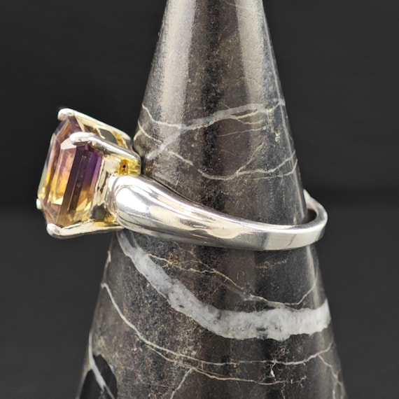 Emerald-Cut Ametrine Solitaire Ring Sterling Silv… - image 10