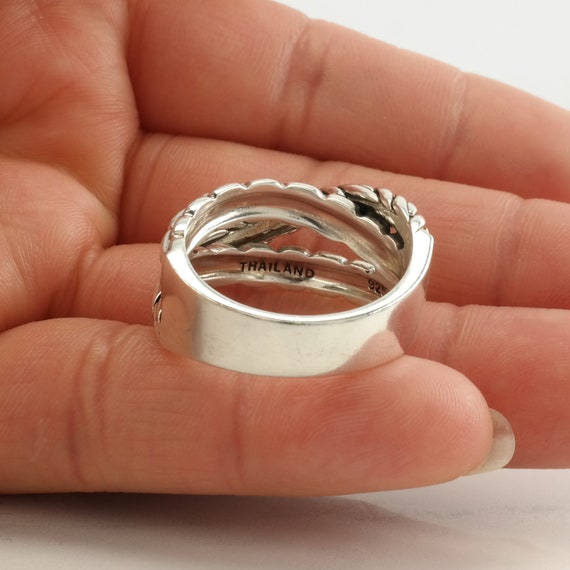 Vintage John Hardy Jai Sterling Silver Ring, Chai… - image 7