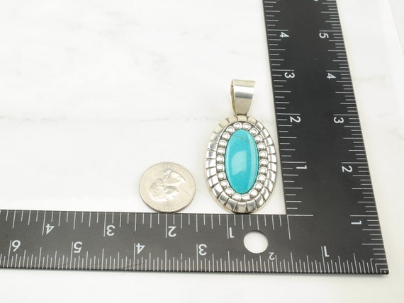 Vintage Turquoise Sterling Silver Pendant by Caro… - image 5