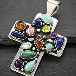 Vintage DTR Cross Pendant Sterling Silver