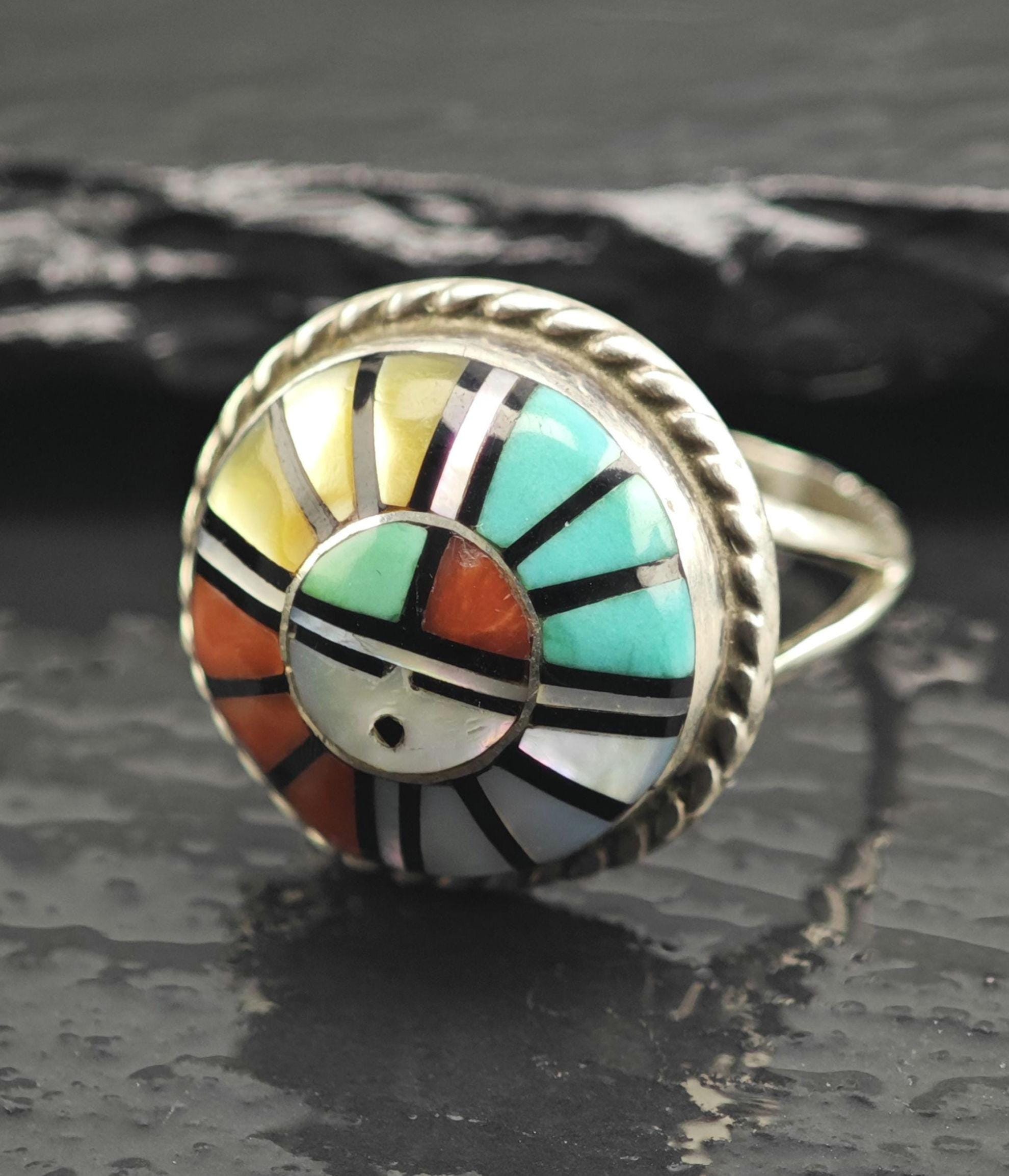 Zuni Sunface Ring - Etsy