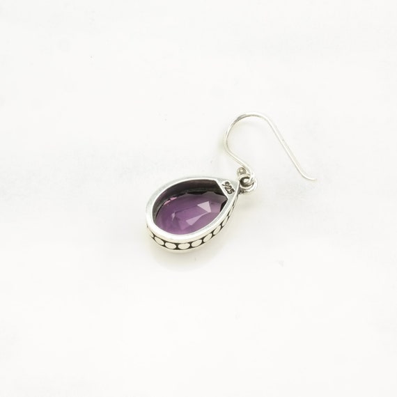 Vintage Sterling Silver Purple Amethyst Teardrop … - image 7